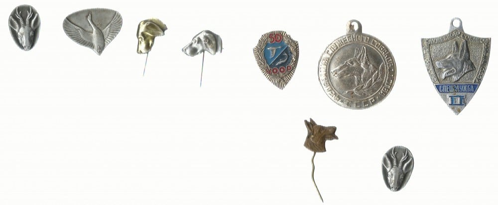 Fotografie: Lot de 9 insigne rusești cu animale