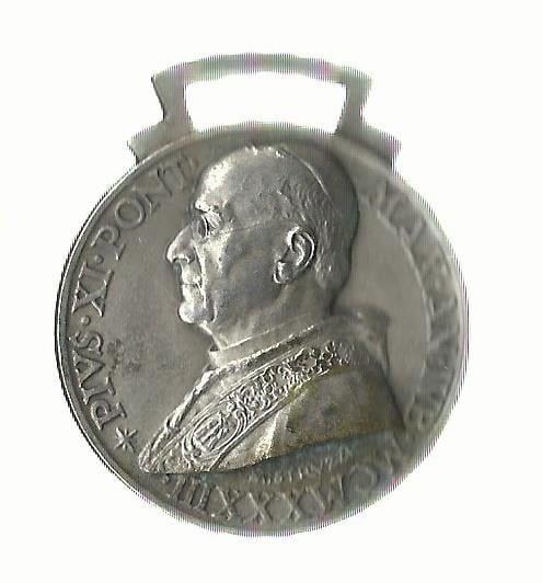 Fotografie: Medalie Vatican 1933 — Papa Pius al XI-lea