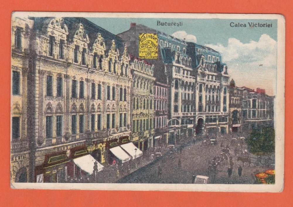 Fotografie: Ilustrată „București — Calea Victoriei”, 1929, animată, circulată