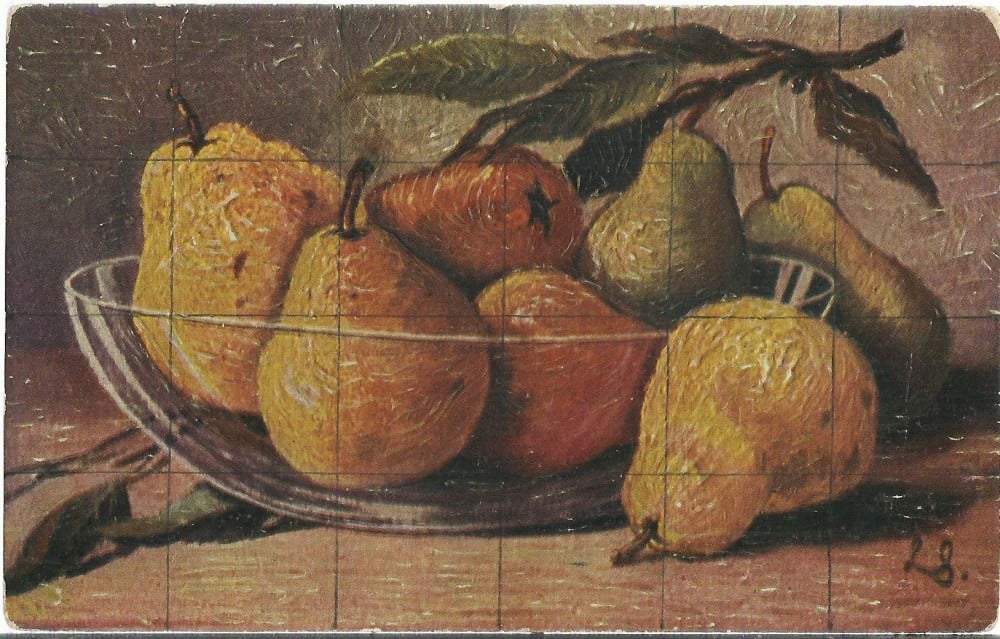 Fotografie: Ilustrată cu fructe în relief, 1918, necirculată