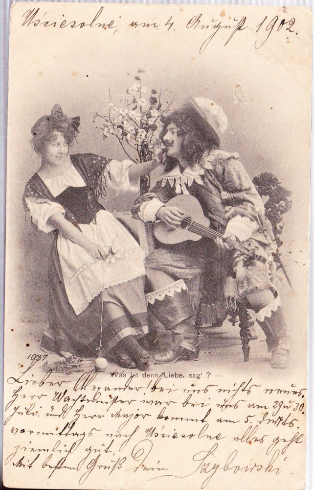 Fotografie: Ilustrată „Was ist denn Liebe”, circulată în 1902