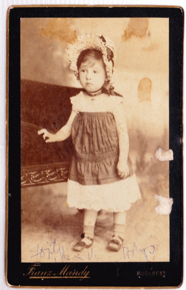 Fotografie: Fotografie CDV cu un copil, Franz Mandy, București