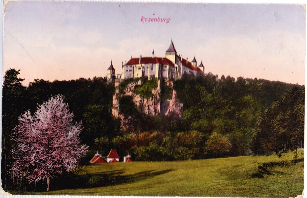 Fotografie: Vedere Rosenburg, Austria, circulată în 1912