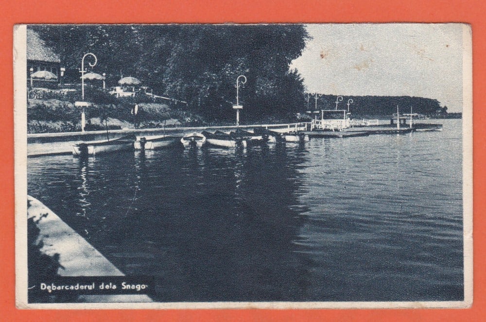 Fotografie: Ilustrată „Debarcaderul de la Snagov”, circulată în 1930
