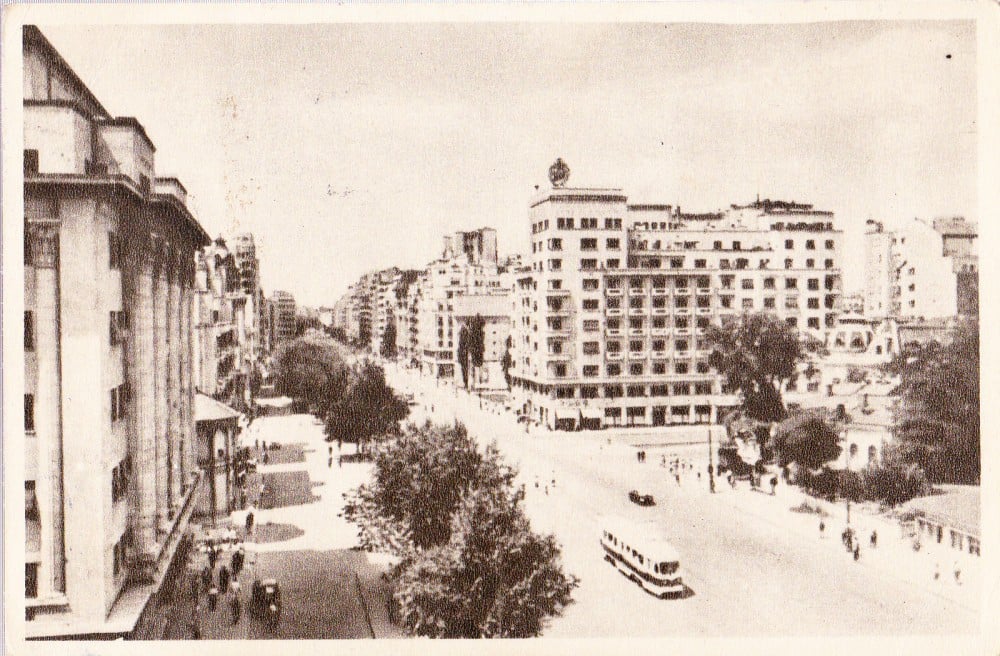 Fotografie: Vedere „București — Bulevardul Nicolae Bălcescu”, 1956, circulată