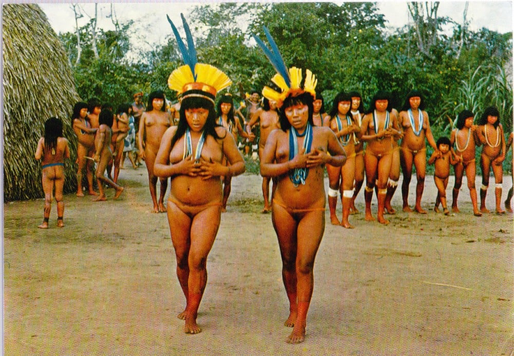 Fotografie: Ilustrată „Brasil nativo — dansul ritual Yamaricumã”, necirculată
