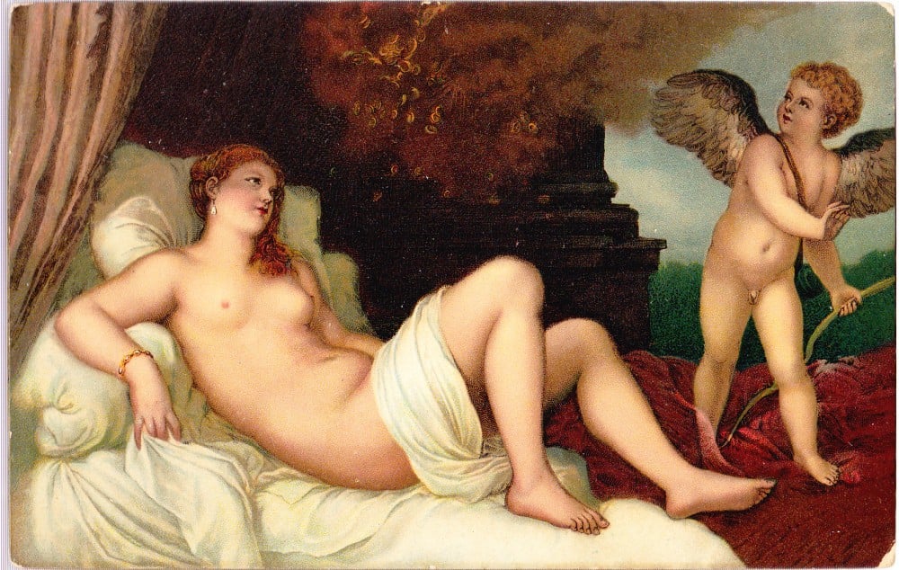 Fotografie: Ilustrată — Tiziano Vecellio, „Danaë și Amor”, necirculată