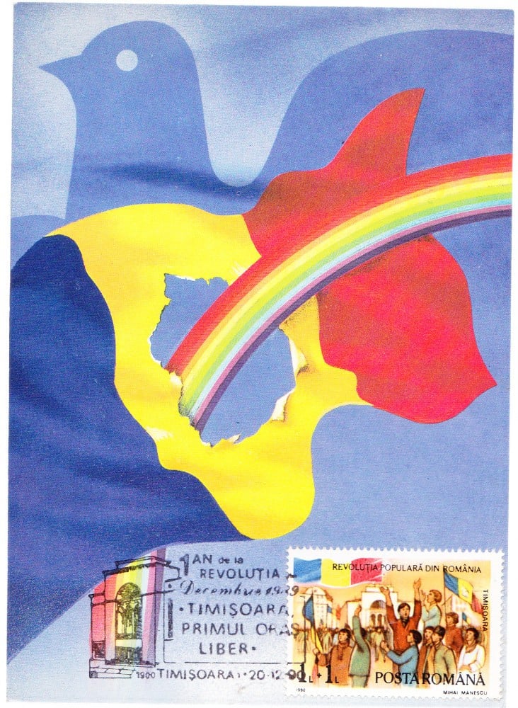 Fotografie: Maximă „Un an de la Revoluția din decembrie 1989 — Timișoara, primul oraș liber”