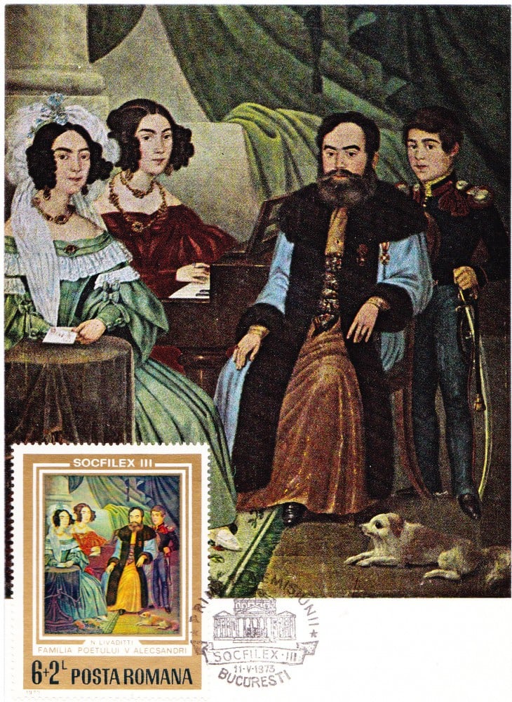 Fotografie: Maximă — Livaditti, „Familia poetului Vasile Alecsandri”, 1973, necirculată