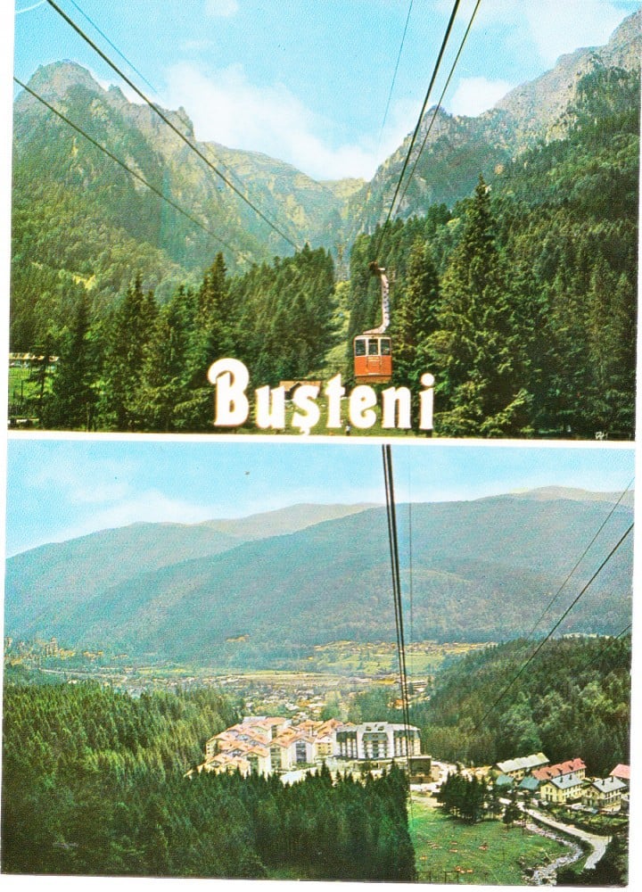 Fotografie: Ilustrată „Bușteni — vederi din telecabină”, circulată