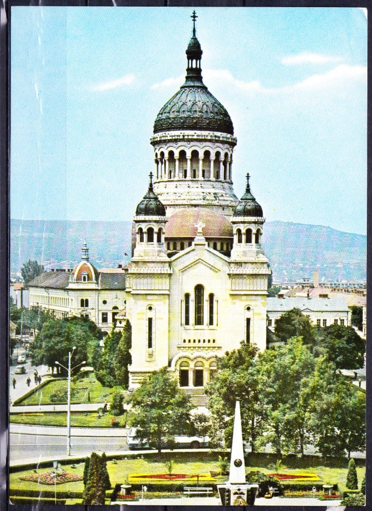 Fotografie: Ilustrată „Catedrala Ortodoxă, Cluj”, 1974, circulată