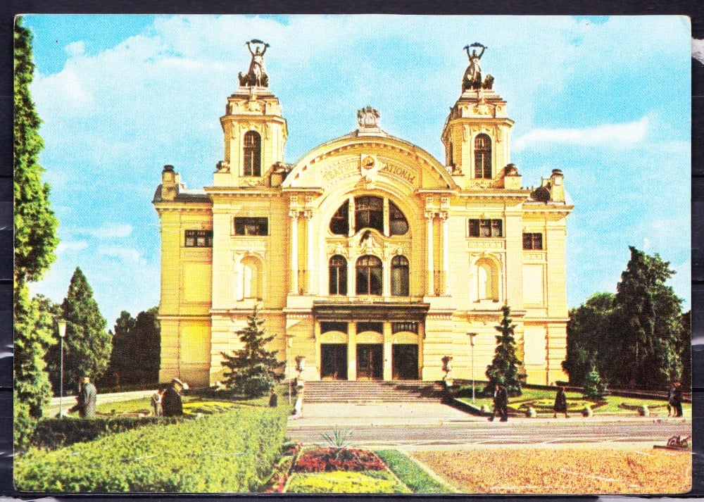 Fotografie: Ilustrată „Cluj-Napoca — Teatrul Național”, 1977, circulată