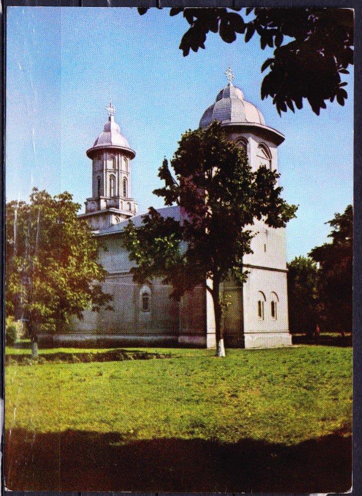 Fotografie: Ilustrată „Târgu Ocna — Biserica Răducanu”, 1968, circulată