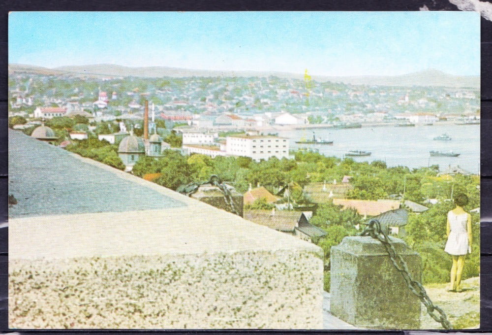 Fotografie: Ilustrată „Tulcea — vedere din port”, 1962, circulată