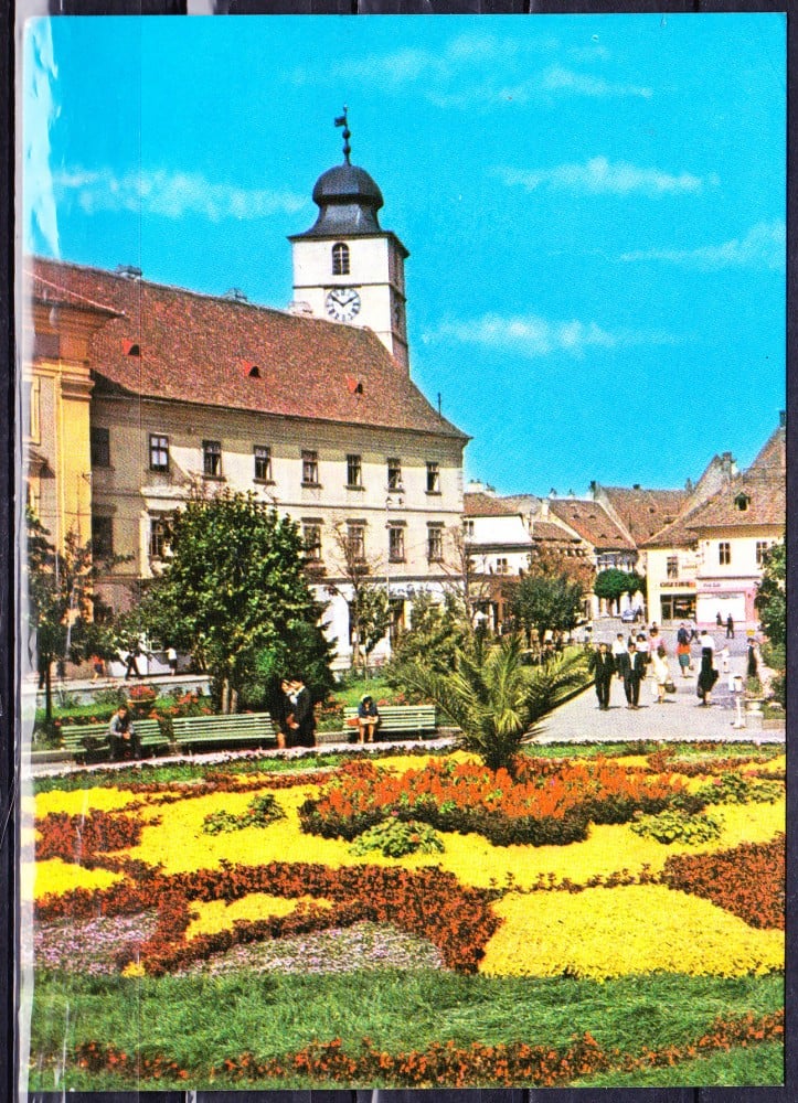 Fotografie: Ilustrată „Sibiu — vedere”, 1981, circulată