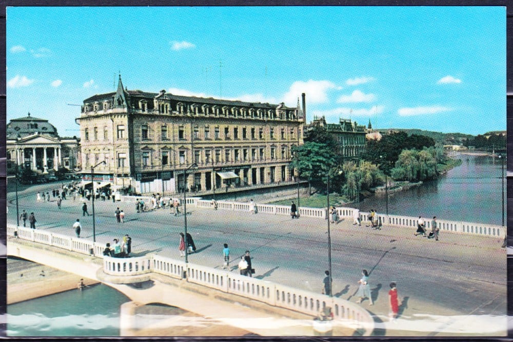 Fotografie: Ilustrată „Oradea — Podul peste Criș”, 1967, circulată
