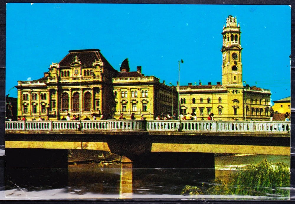 Fotografie: Ilustrată „Oradea — Pod peste Crișul Repede”, 1985, circulată