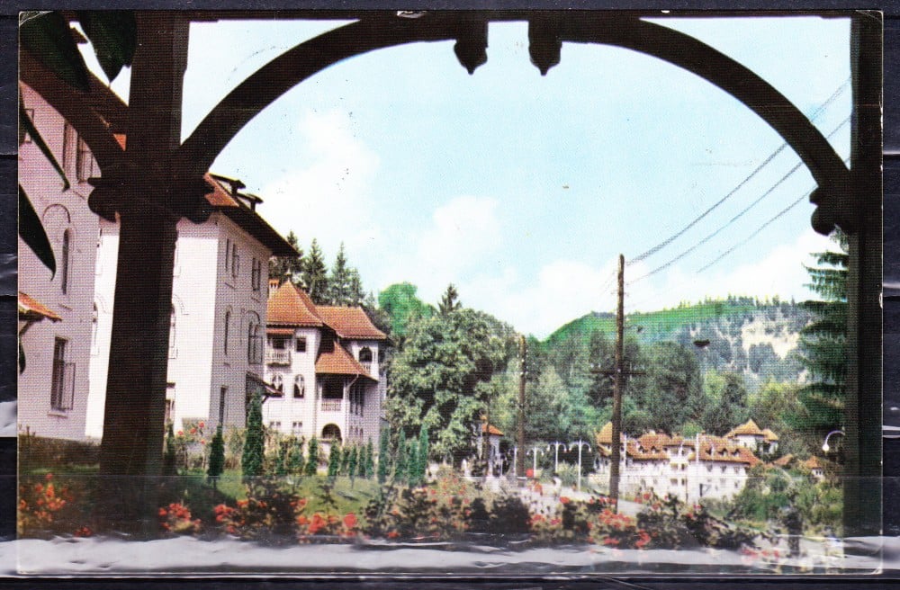 Fotografie: Ilustrată „Vedere din Olănești”, R.P.R., circulată