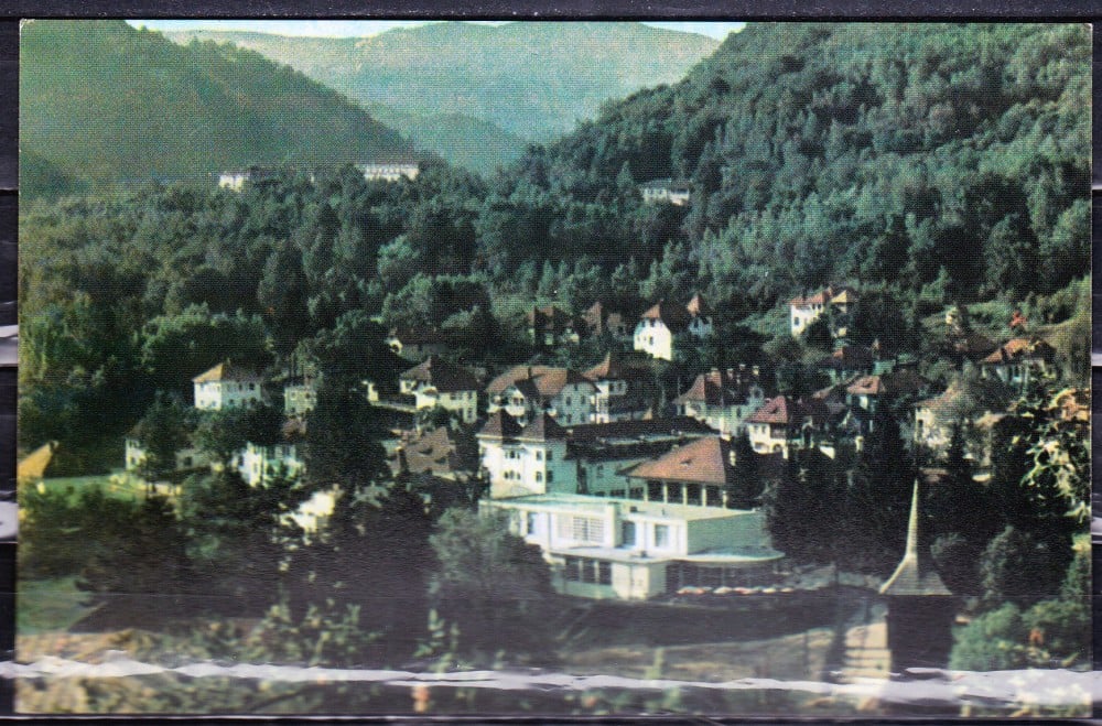 Fotografie: Ilustrată „Vedere din Olănești”, 1965, circulată