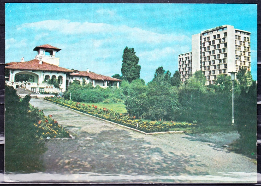 Fotografie: Ilustrată „Mamaia — Castelul și Hotelul Unirea”, 1979, circulată