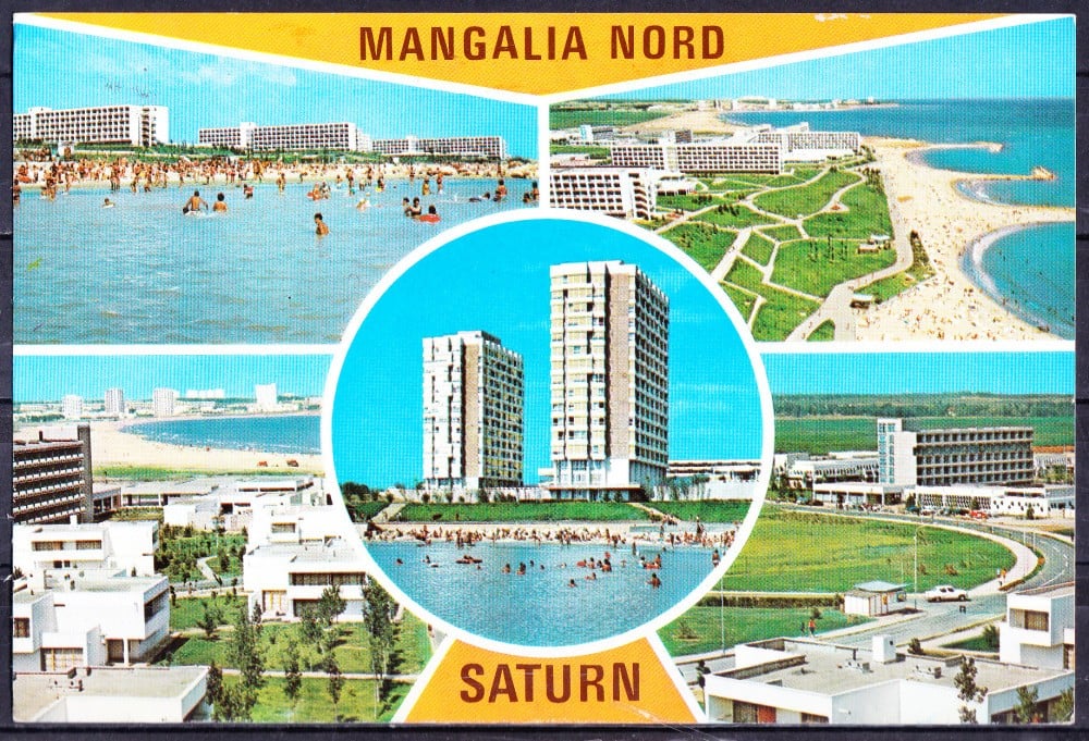 Fotografie: Ilustrată „Mangalia Nord-Saturn”, 1972, circulată