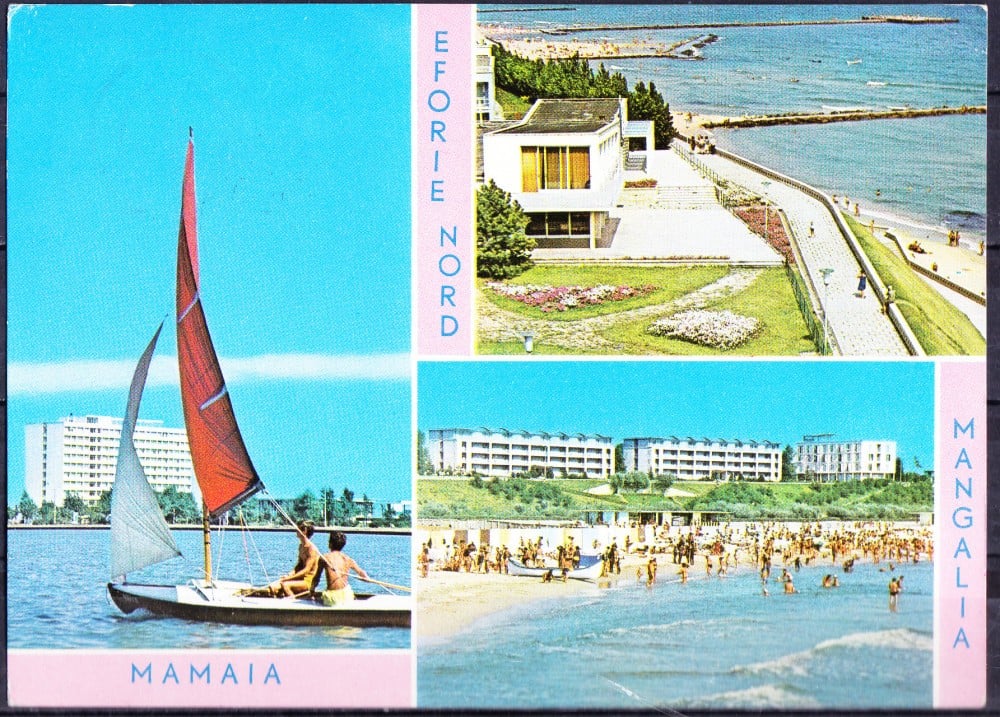 Fotografie: Ilustrată „Eforie Nord — Mangalia — Mamaia”, 1970, circulată