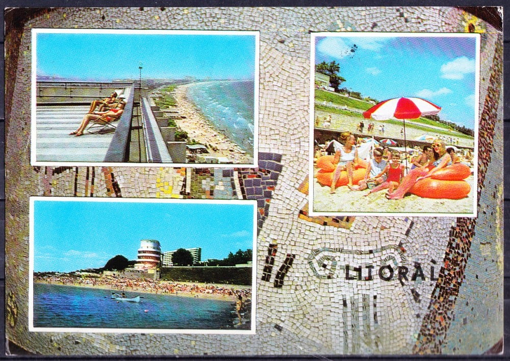 Fotografie: Ilustrată Litoral, colaj, 1972, circulată