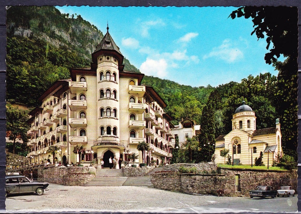 Fotografie: Ilustrată „Herculane — Hotel Cerna”, 1970, circulată