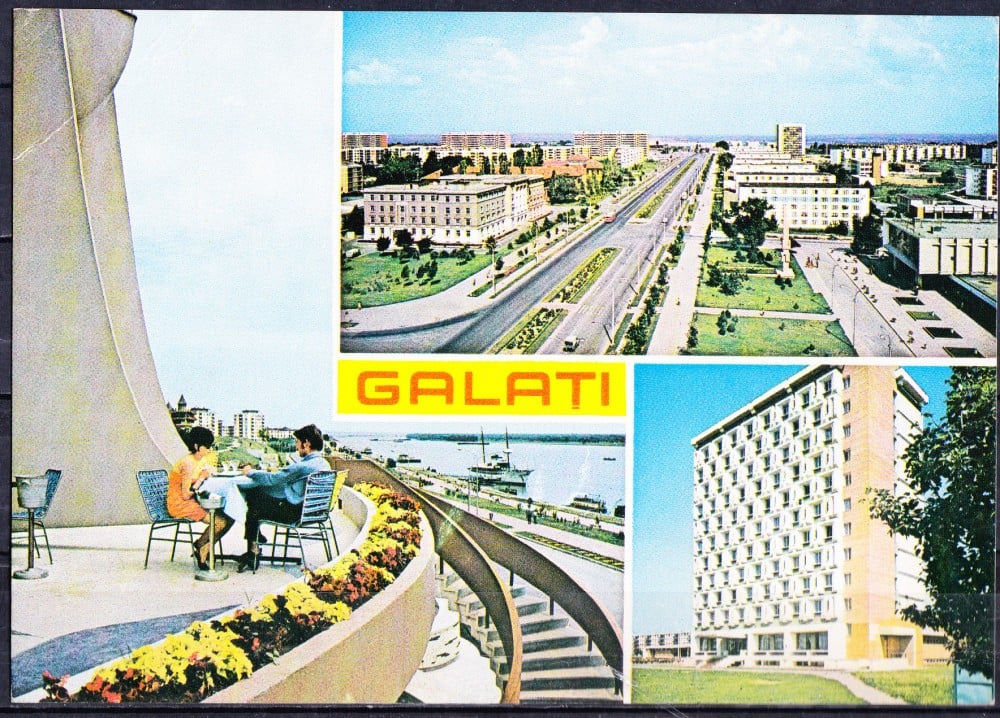 Fotografie: Ilustrată Galați, colaj, 1973, circulată