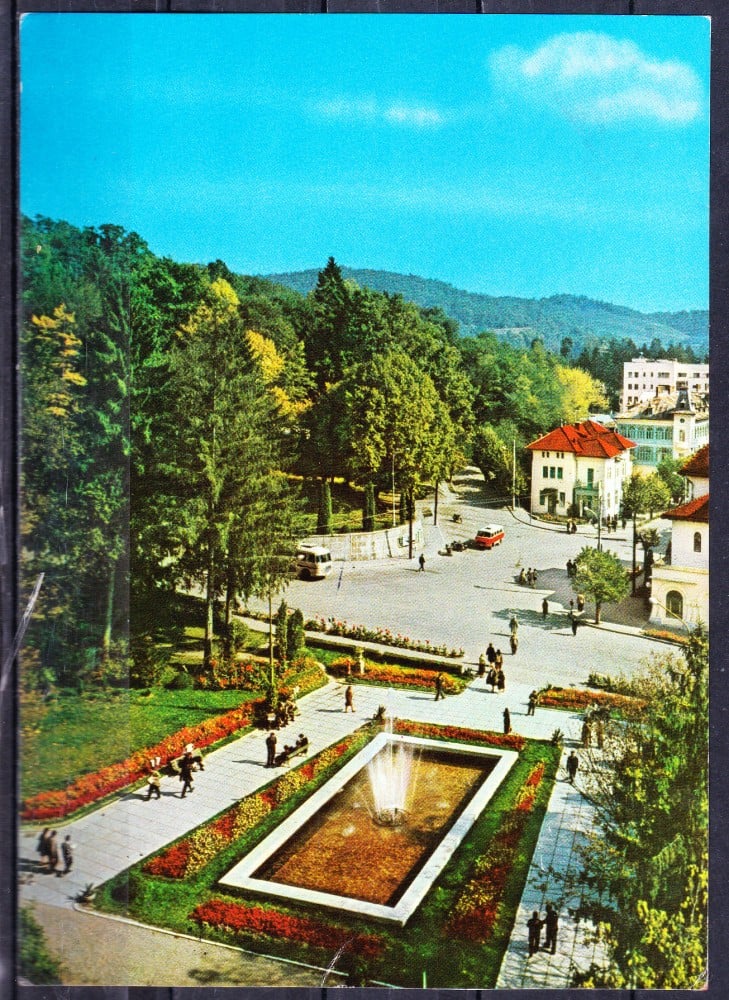 Fotografie: Ilustrată „Govora — vedere”, 1971, circulată