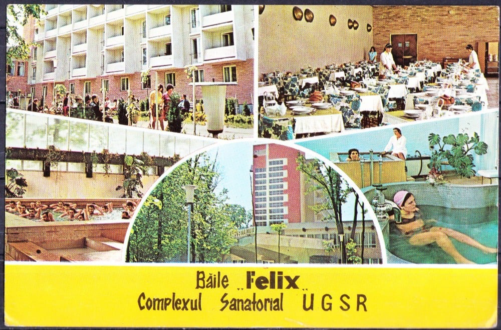 Fotografie: Ilustrată „Felix — Complexul sanatorial al UGSR”, 1978, circulată