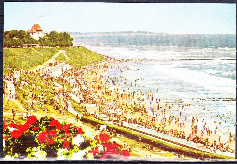Fotografie: Ilustrată „Eforie Sud — plaja”, 1971, circulată