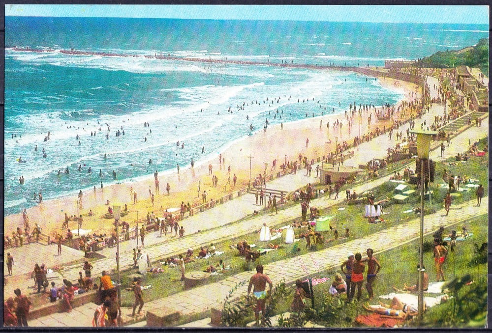 Fotografie: Ilustrată „Eforie Sud — plaja”, 1971, circulată (II)