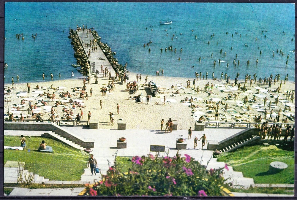 Fotografie: Ilustrată „Eforie Sud — plaja”, 1971, circulată (III)