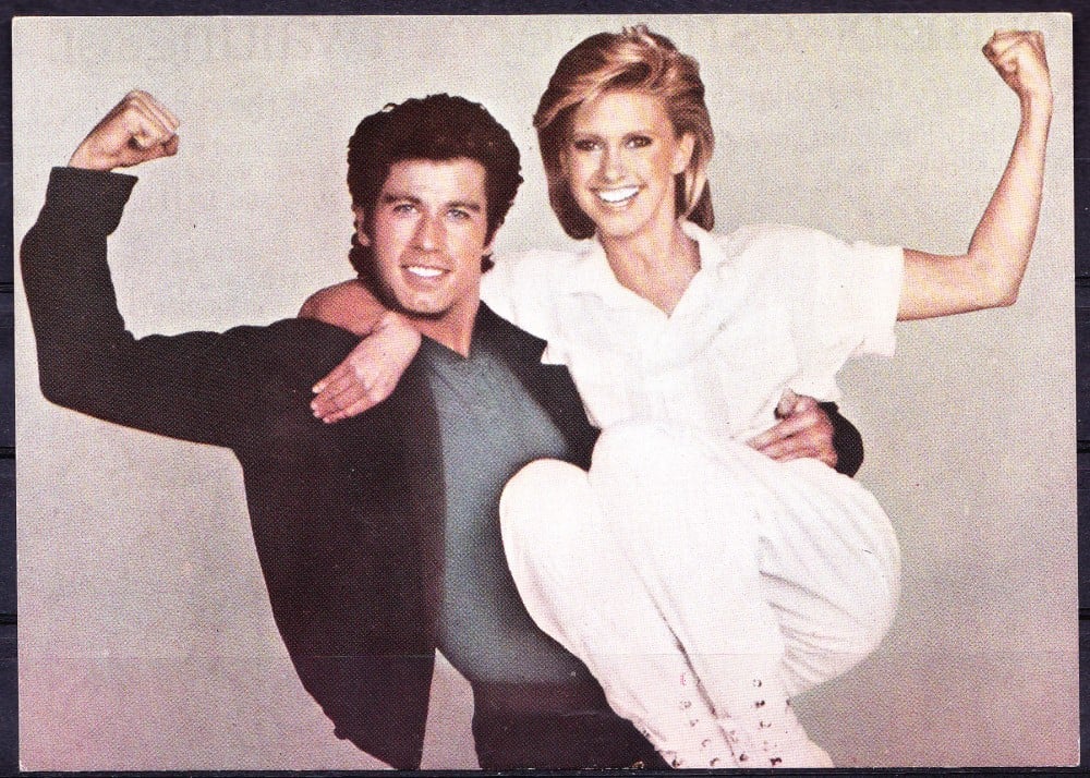 Fotografie: Ilustrată cu John Travolta și Olivia Newton-John, necirculată