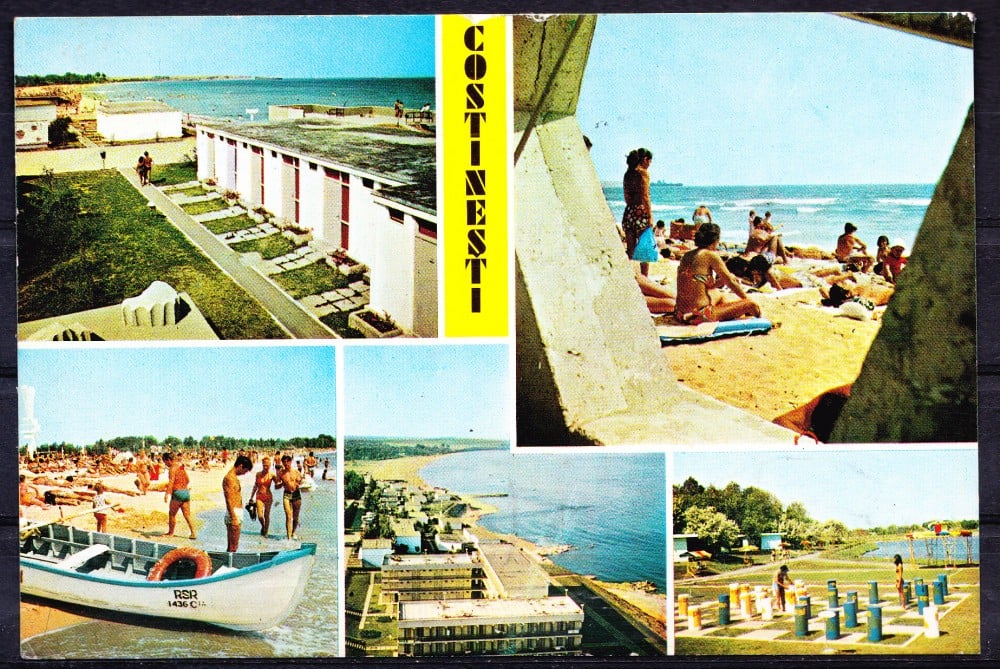 Fotografie: Ilustrată-colaj Costinești, 1979, circulată