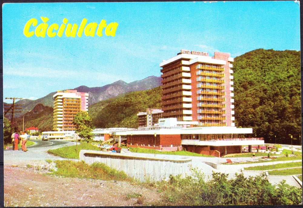 Fotografie: Ilustrată „Căciulata — Hotelurile Căciulata și Cozia”, 1987, circulată