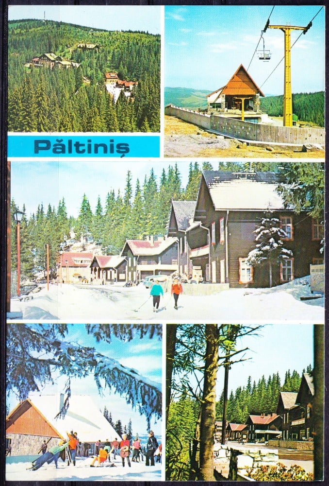 Fotografie: Ilustrată-colaj Păltiniș, circulată