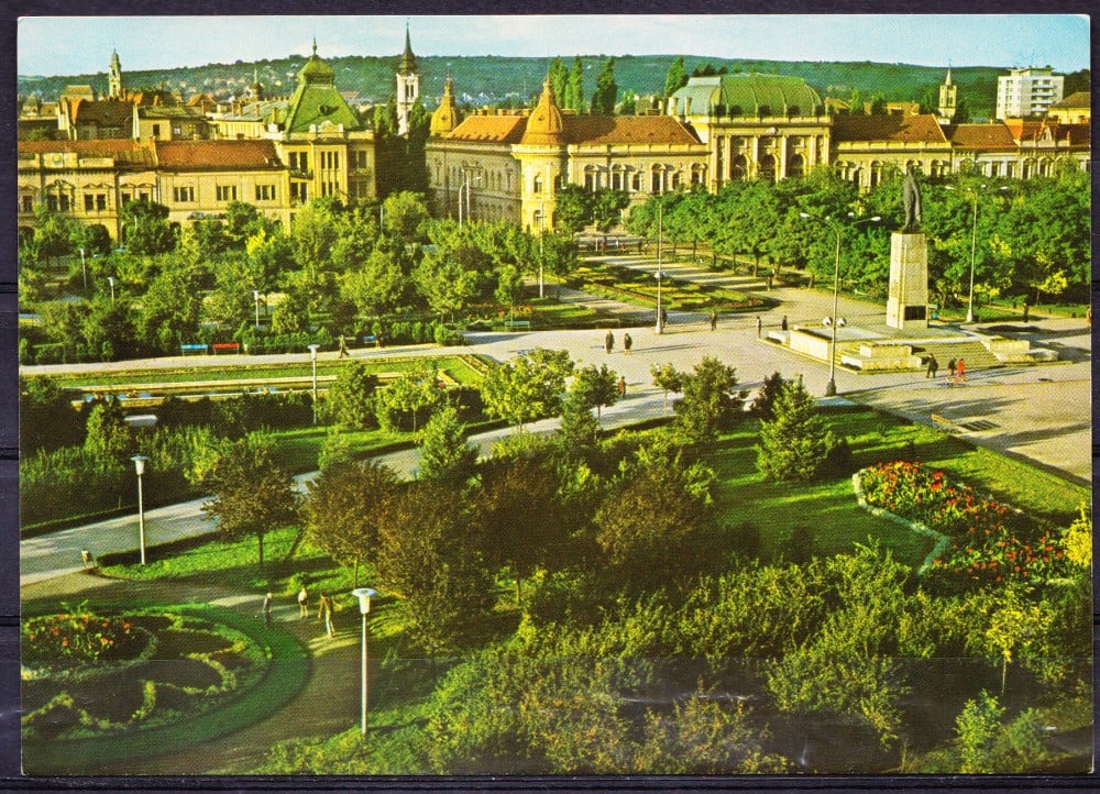 Fotografie: Ilustrată „Oradea — Piața 23 August”, necirculată