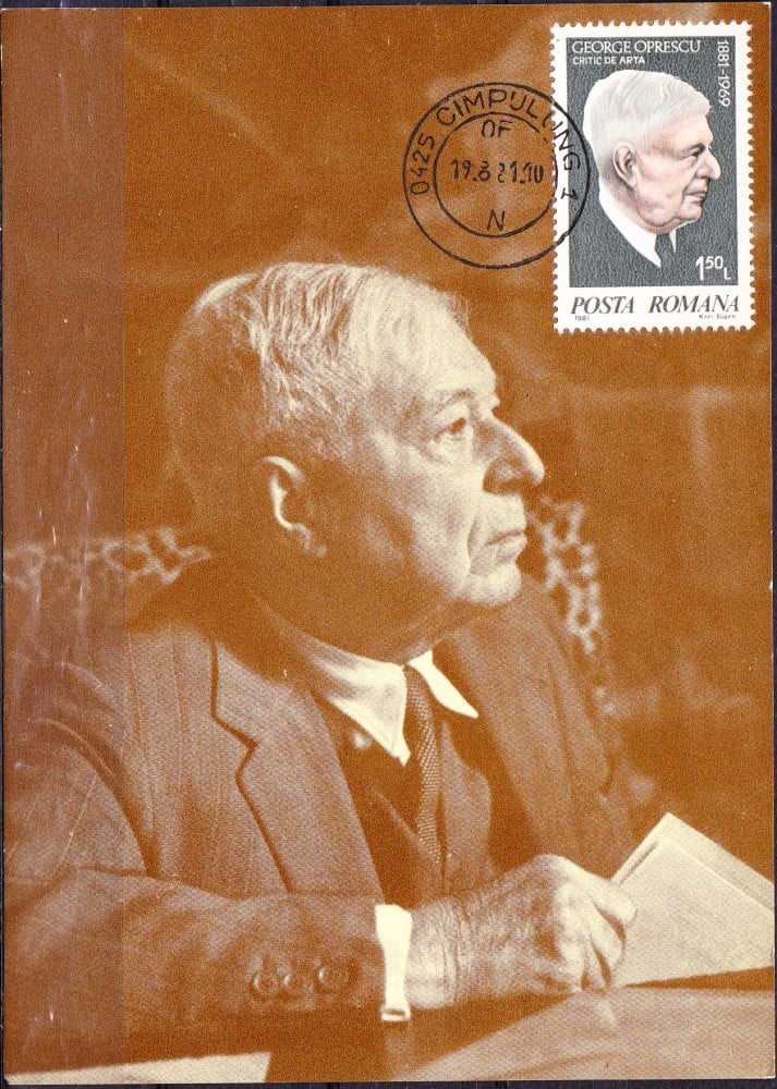 Fotografie: Maximă „George Oprescu 1881–1969”, necirculată