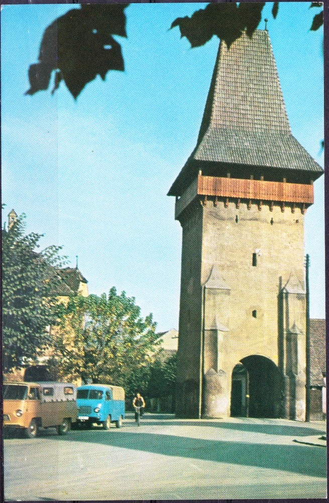 Fotografie: Ilustrată „Mediaș — Turnul cetății”, necirculată