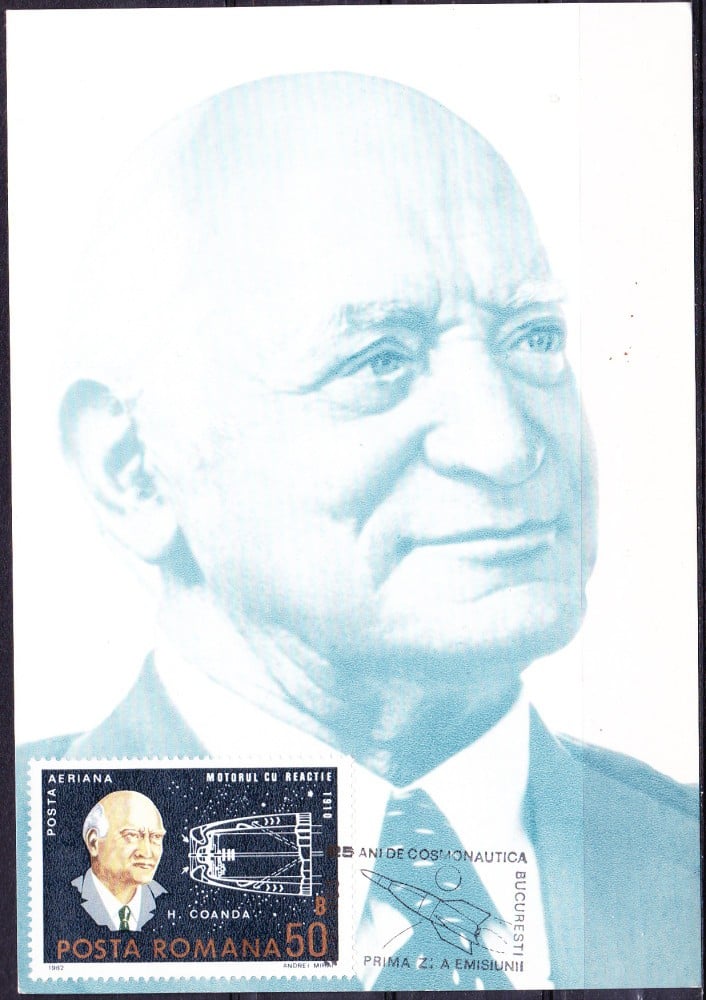 Fotografie: Maximă prima zi „Henri Coandă, savant român”, 1983, necirculată