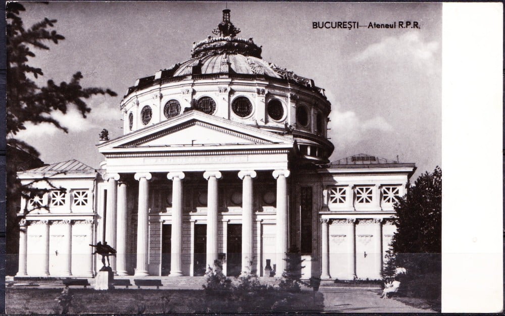Fotografie: Ilustrată „București — Ateneul R.P.R.”, 1960, circulată