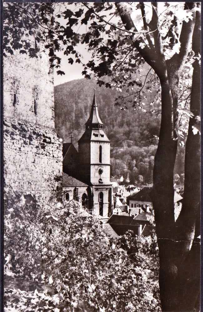 Fotografie: Ilustrată „Brașov — Biserica Neagră (sec. XIV–XV)”, 1967, circulată