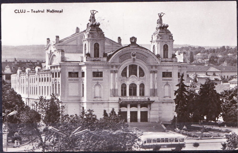 Fotografie: Ilustrată „Cluj — Teatrul Național”, 1963, circulată