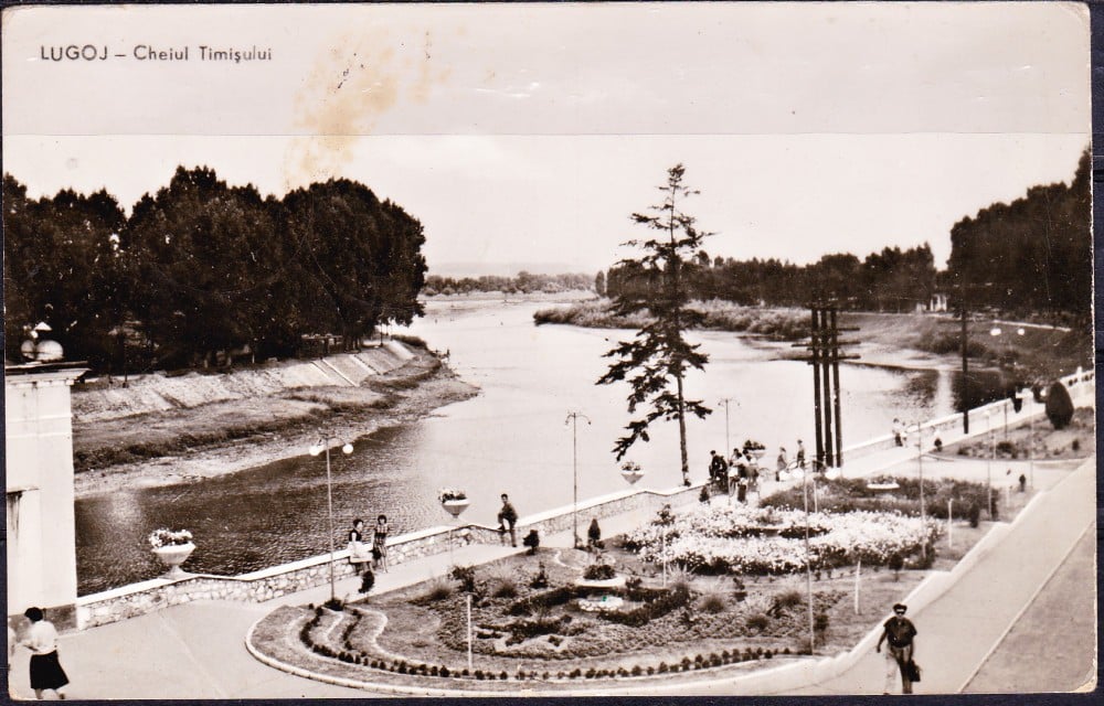 Fotografie: Ilustrată „Lugoj — cheiul Timișului”, 1963, circulată