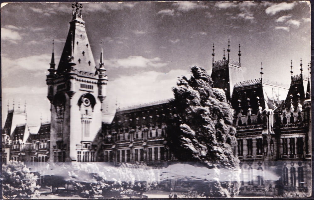 Fotografie: Ilustrată „Iași — Palatul Culturii”, 1964, circulată