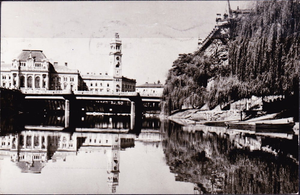 Fotografie: Ilustrată „Oradea — pod peste Criș”, 1971, circulată