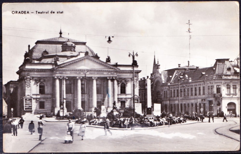 Fotografie: Ilustrată „Oradea — Teatrul de Stat”, 1963, circulată