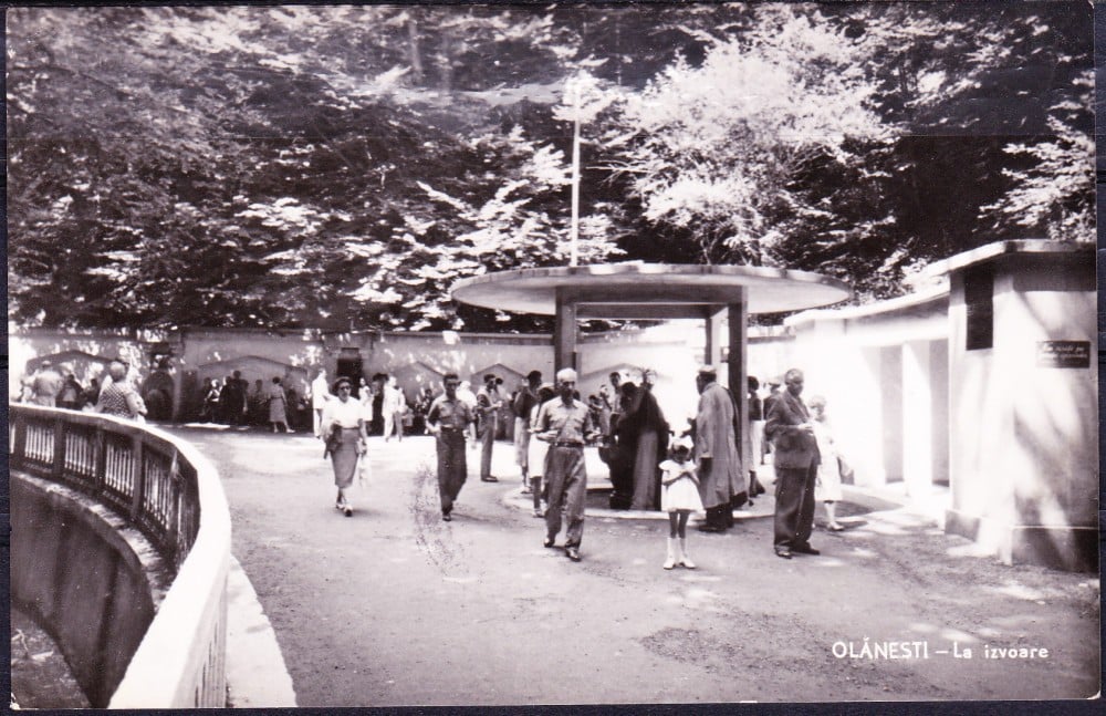 Fotografie: Ilustrată „Olănești — la izvoare”, 1961, circulată